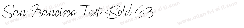 San Francisco Text Bold G3字体转换
